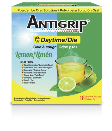 antigrip tea day flu and cough 18 envelopes